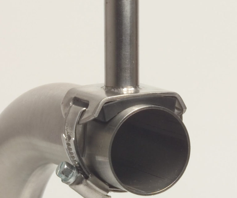 Straight Milk Inlet with Adjustable Hose Clamp