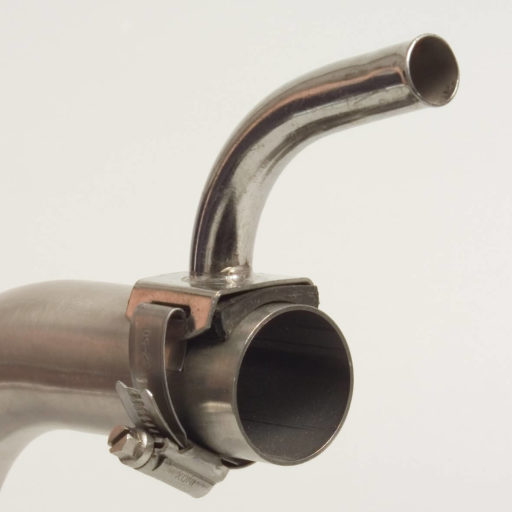 Curved Milk Inlet 45°/90° with Adjustable Hose Clamp