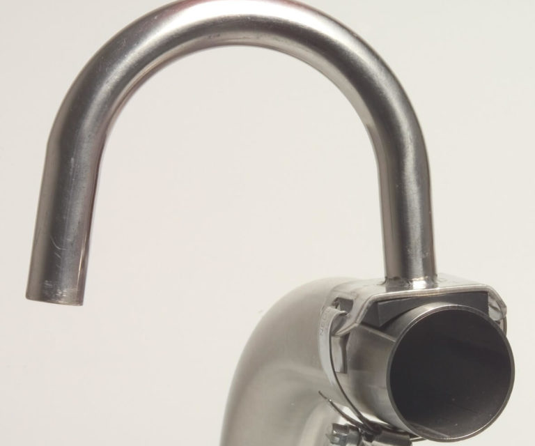 Curved Milk Inlet 180° with Adjustable Hose Clamp