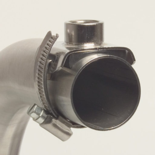 Threaded Milk Inlet with Adjustable Hose Clamp